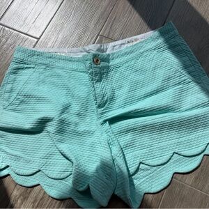 Lily Pulitzer Buttercup Mint Scalloped Shorts